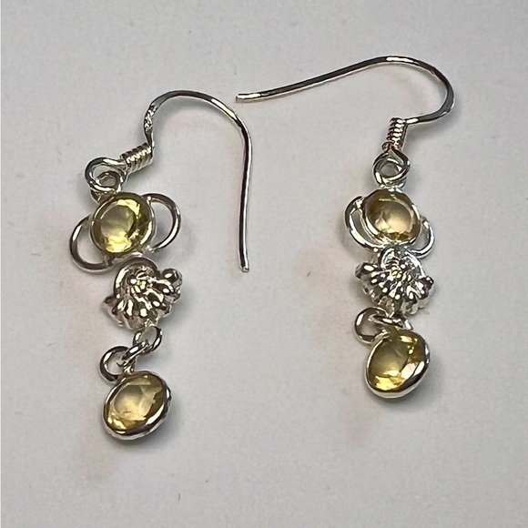 Citrine Dangle Earrings - Picture 2 of 5
